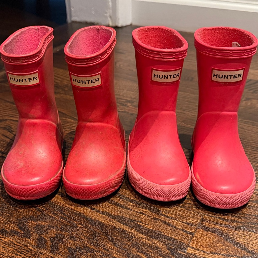 Hunter Kids Bright Pink Rain Boots